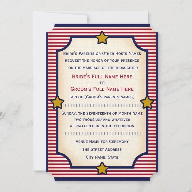 1904 Bully Pulpit (Wedding Collection) Invitation (Front)