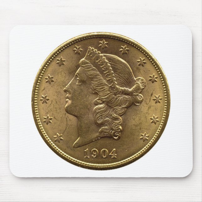 1904 Twenty Dollar Coin front (heads) or $20 money Mouse Pad (Front)
