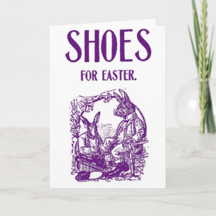 1905 Easter Bunny Shoe Advertisement Holiday Card
