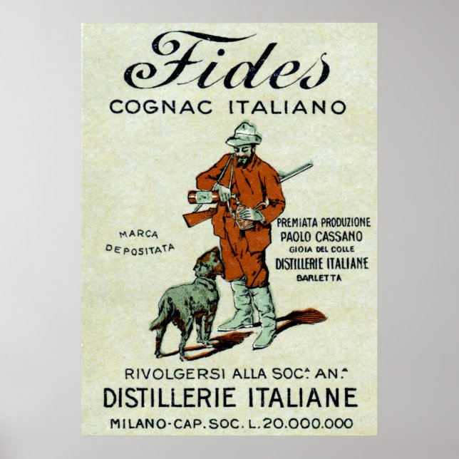 1905 Italian Cognac Poster (Front)