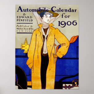 1906 Automobile Calendar Poster