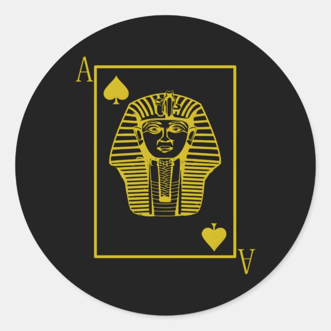 1906 Sphinx Alpha Ace Fraternity Classic Round Sticker (Front)