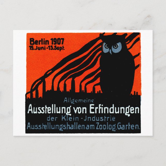1907 Berlin Exhibition Poster Postcard (Front)