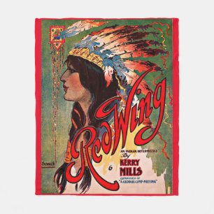 1907 Redwing sheet music cover print Fleece Blanket