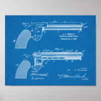 1909 Gun Auto Patent Art Drawing Print