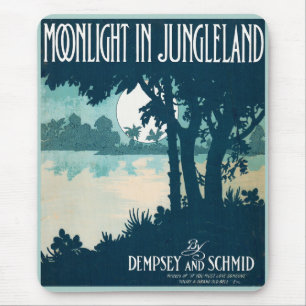 1909 Moonlight in Jungleland sheet music cover Mouse Pad