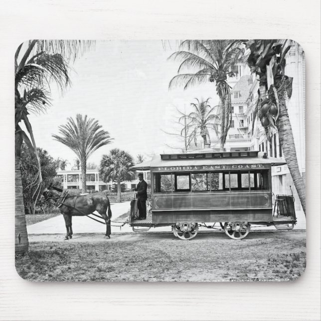 1909 Palm Beach Florida Trolley Mousepad (Front)