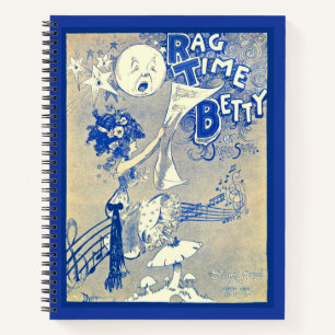 1909 Ragtime Betty sheet music art Notebook