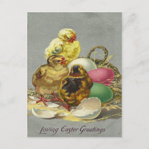 1909 Vintage Easter Greetings Holiday Postcard