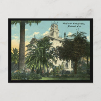 1910-1915 Huffman Mansion in Merced CA Postcard