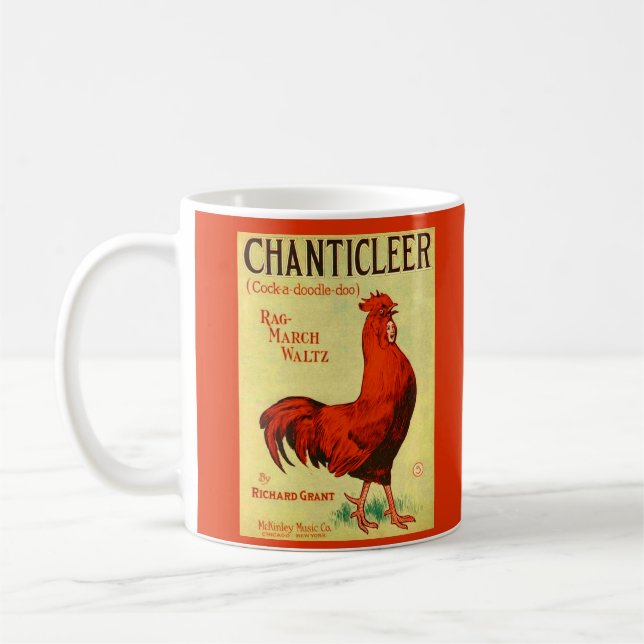 1910 Chanticleer sheet music print Coffee Mug (Left)