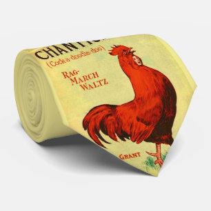 1910 Chanticleer sheet music print Tie