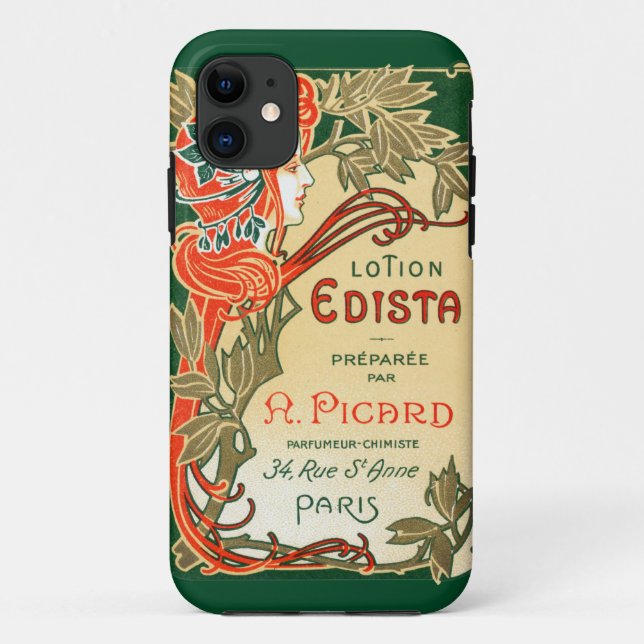 1910 French Art Nouveau label Case-Mate iPhone Case (Back)