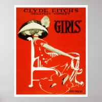 1910 "Girls" Theater Ad by Clyde Fitch