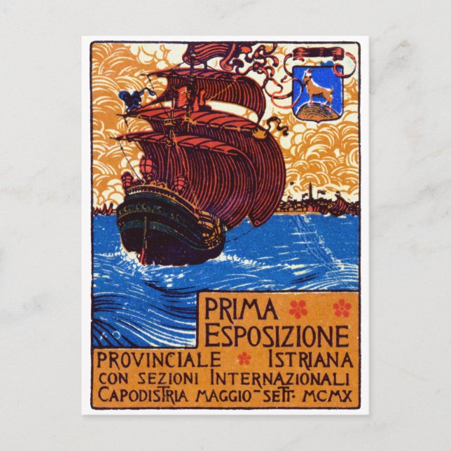 1910 Istrian Expo Poster Postcard (Front)