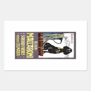 1910 Maccaroni Poster Rectangular Sticker