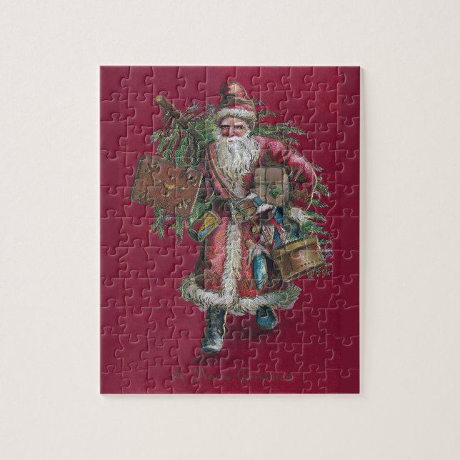 1910 Santa with Tree and Toys Jigsaw Puzzle (Vertical)