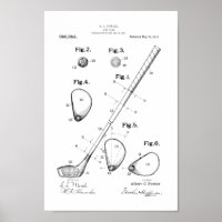 1910 Vintage Golf Club Patent Art Print