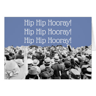 1910'S CROWD CHEERING PHOTO HIP HIP HOORAY!