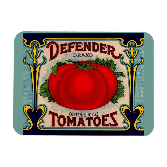 1910s Defender brand tomatoes label Magnet (Horizontal)