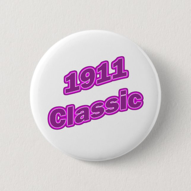 1911 Classic Purple 6 Cm Round Badge (Front)
