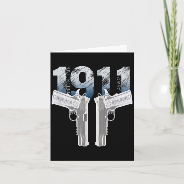 1911 Handgun Pro Gun 2nd Amendment Gift  Card (Front)