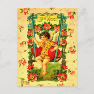 1911 Loving Wishes Valentine Love Holiday Postcard