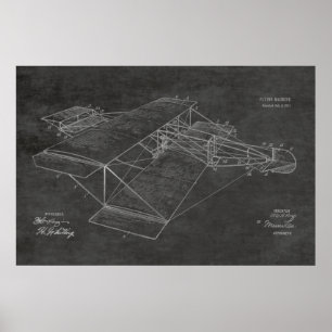1911 Vintage Aeroplane Patent Art Drawing Print