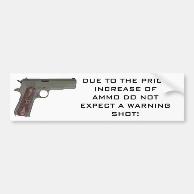 1911 Warning Shot Bumper Sticker (Front)
