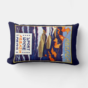 1912 Abbazia Speed Boat Races Lumbar Cushion