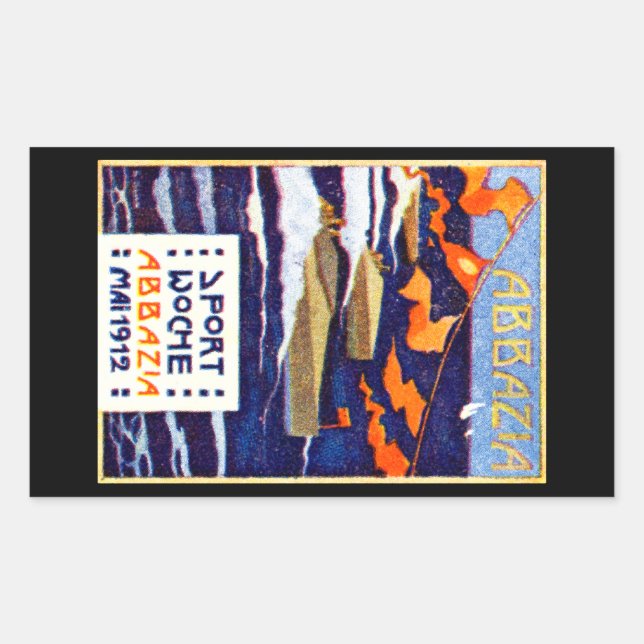 1912 Abbazia Speed Boat Races Rectangular Sticker (Front)
