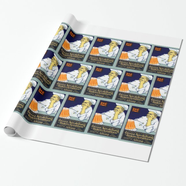 1912 Bakery + Confectionery Exhibition Wrapping Paper (Unrolled)