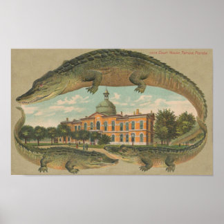 1912 Courthouse Tampa, Florida Poster