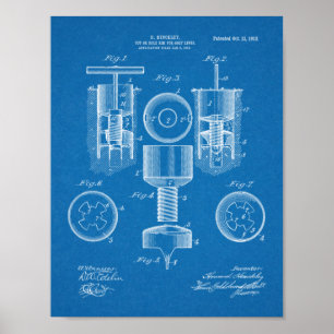 1912 Golf Cup Hole Design Patent Art Print