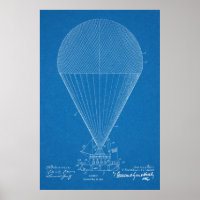 1913 Boat Airship Aeroplane Patent Art Drawing