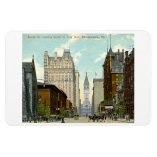 1913 Broad St., Philadelphia Vintage Postcard Magnet