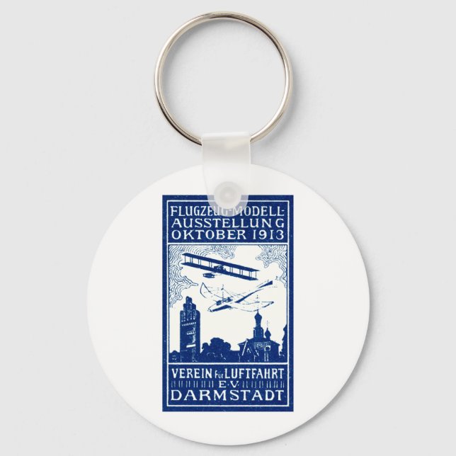 1913 Darmstadt Air Show Key Ring (Front)