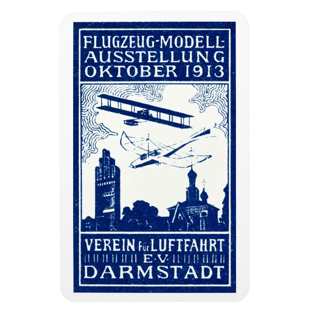 1913 Darmstadt Air Show Magnet (Vertical)