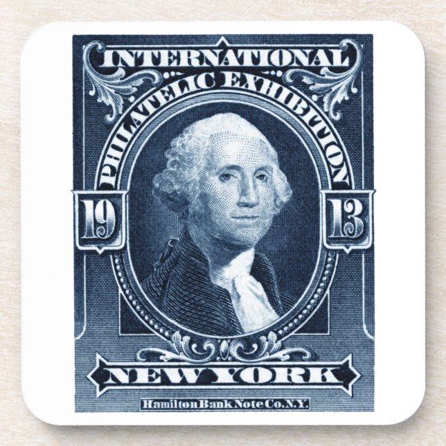 1913 New York Philatelic Exhibit Coaster (Front)