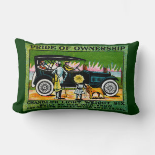 1914 Chandler Automobile Poster Lumbar Cushion