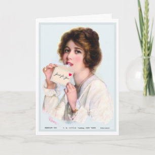 1914!! "JUST FOR YOU" VALENTINE GREETING HOLIDAY CARD
