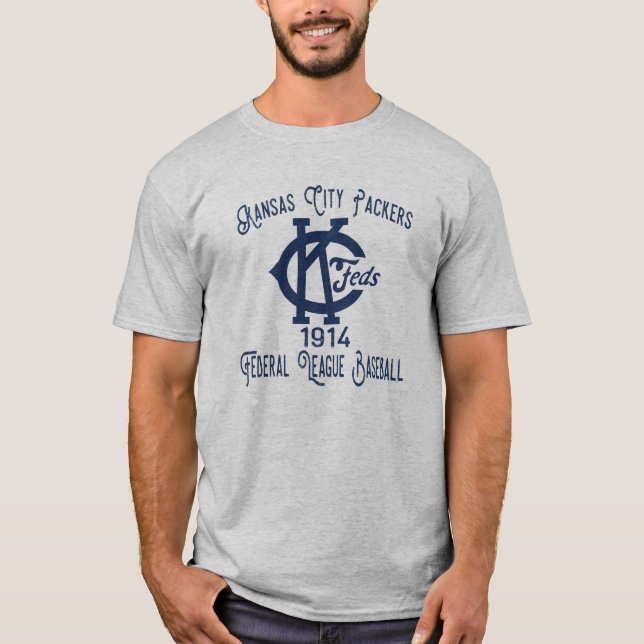 1914 Kansas City Packers Baseball Federal League ⚾ T-Shirt (Front)