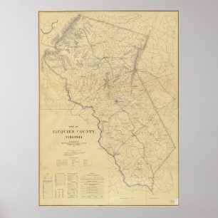 1914 Map of Fauquier County, Virginia Poster