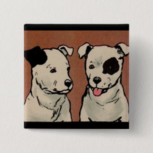 1914 two dogs 15 cm square badge