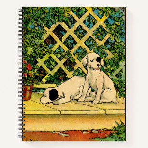 1914 two dogs being curious notebook