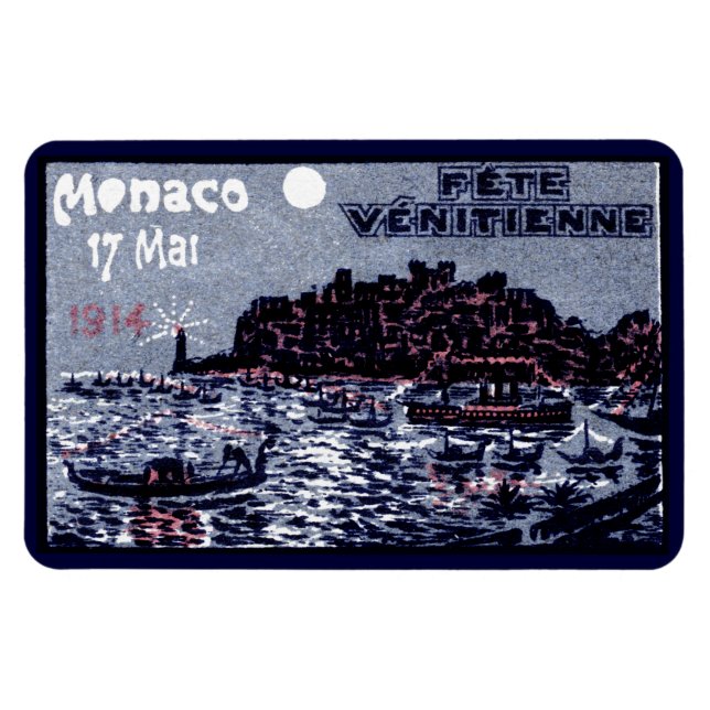 1914 Venetian Festival of Monaco Magnet (Horizontal)