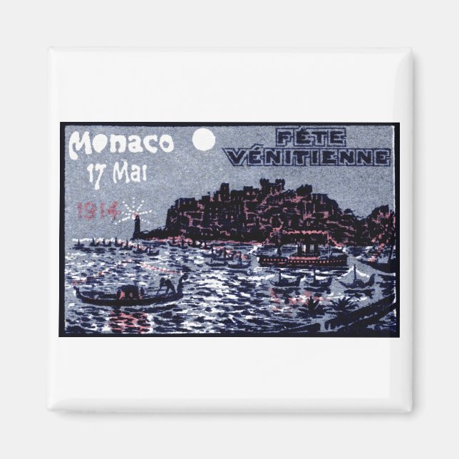 1914 Venetian Festival of Monaco Magnet (Front)