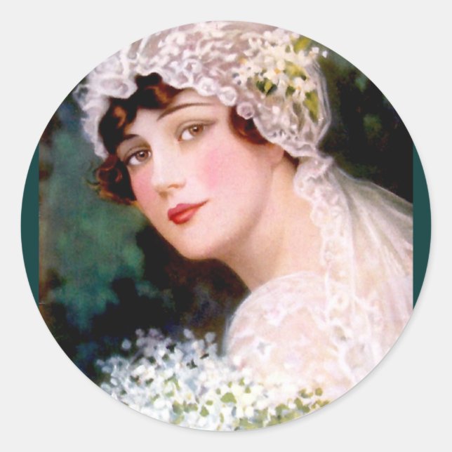 1915 Bride Classic Round Sticker (Front)