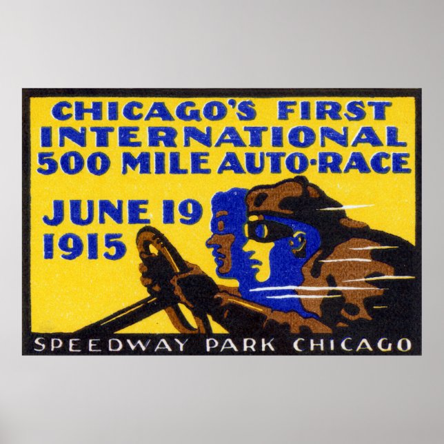 1915 Chicago Auto Race Poster (Front)