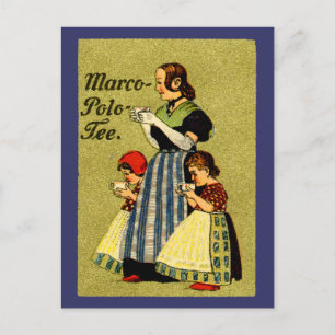1915 Enjoy Marco Polo Tea Postcard